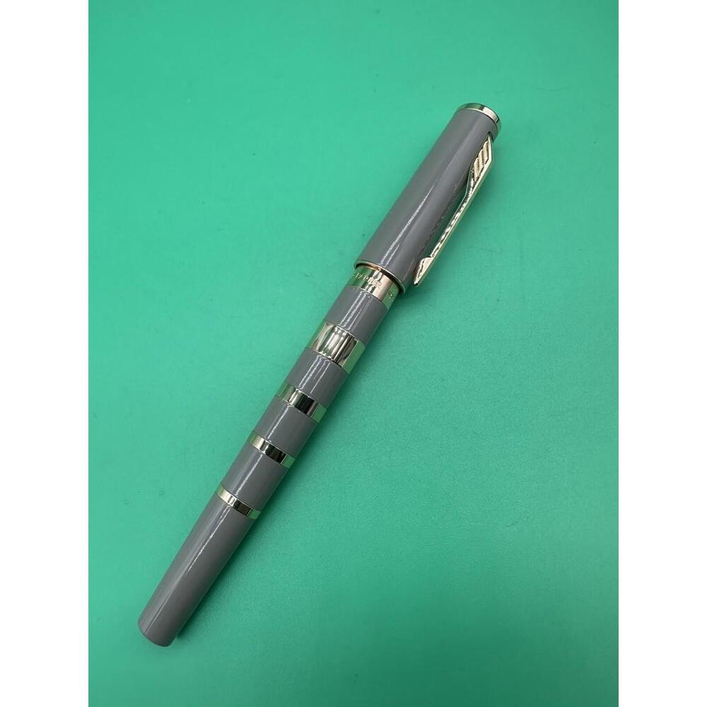 PARKER 5TH TECHNOLOGY PEN INGENUITY GREY LACQUER GOLD TRIM(NEEDS REFILL) MINT